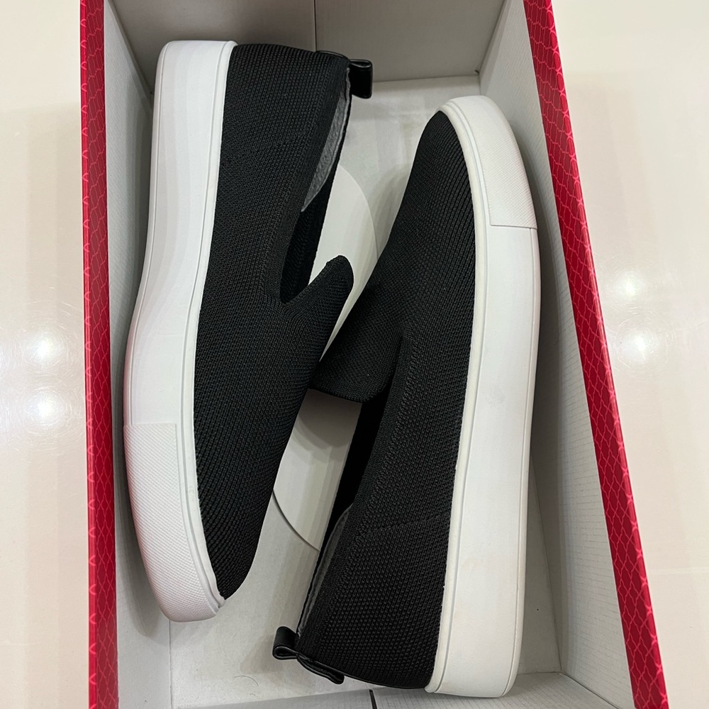 Kelly & Katie Black and White Slip-On Sneakers